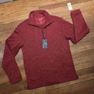 Men's Red Quarter-Zip Pullover